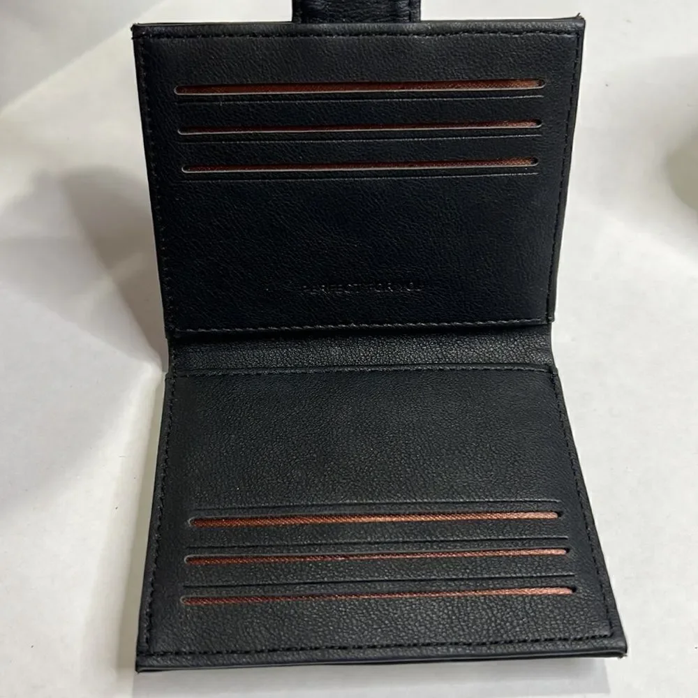 PFY Perfect for You Black Vegan Leather Wallet NWOT